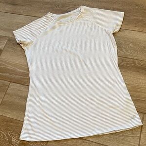 Running Workout X-Static Striped Tee Shirt LARGE